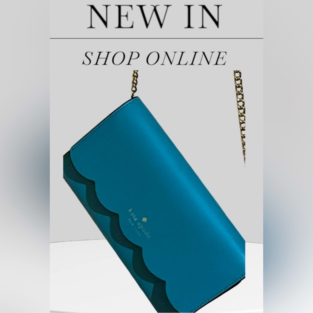 Kate Spade Elegant Blue Chain Strap Bag like new - Picture 4 of 8
